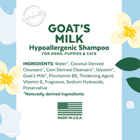 Tropiclean - Essentials Goat Milk Shampoo for Dog,Puppies & Cats