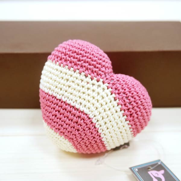 Dogo Pet -  Crochet Toy Stripy Heart