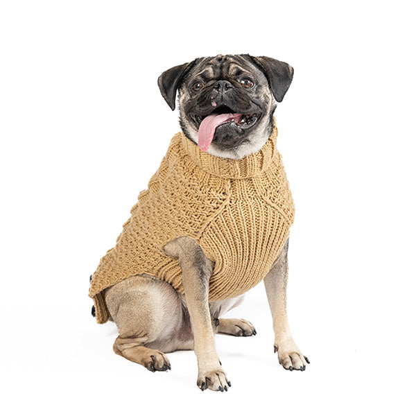 Dog Sweater Alpaca Camel