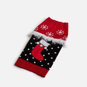 Ugly Xmas Dog Sweater w/ Stocking on back