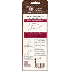 Tropiclean - Enticers Teeth Cleaning Gel & Toothbrush For Dogs (Hickory Smoked Bacon)