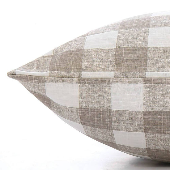 Dog Bed Warm Stone Gingham