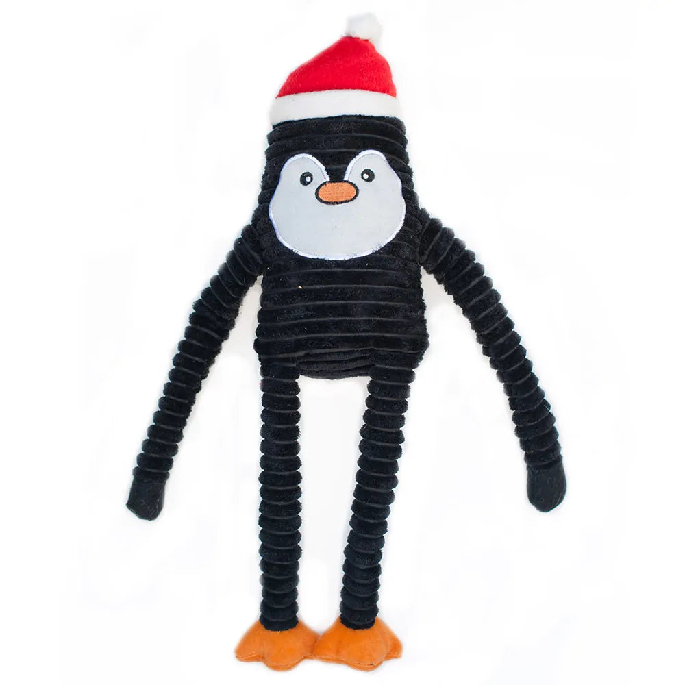 ZippyPaws - Holiday Crinkle Penguin DogToy