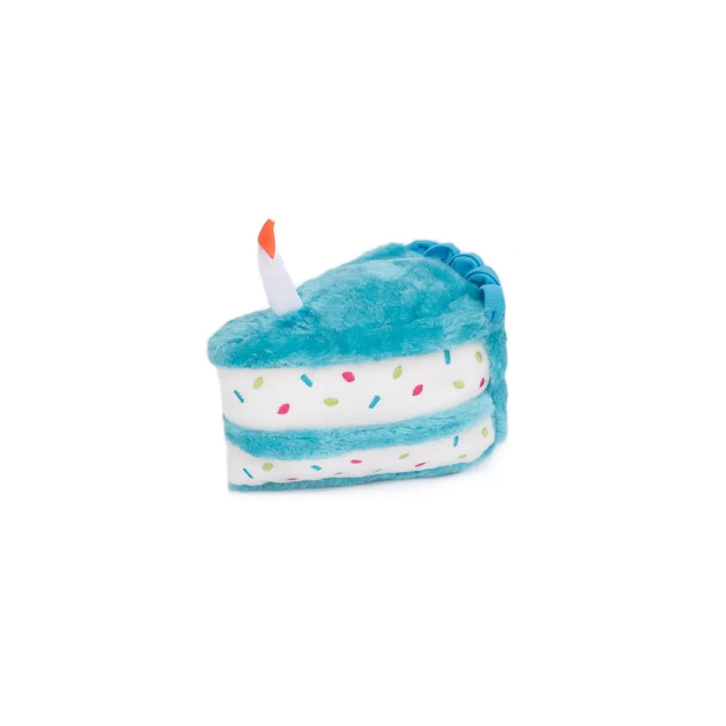 ZippyPaws - Birthday Cake Blue Dog Toy