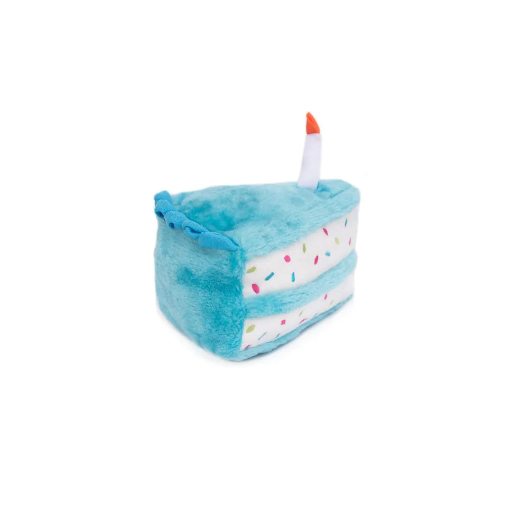 ZippyPaws - Birthday Cake Blue Dog Toy