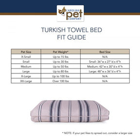 Carolina Pet - Turkish Towel Indoor/Outdoor Bed, Grey