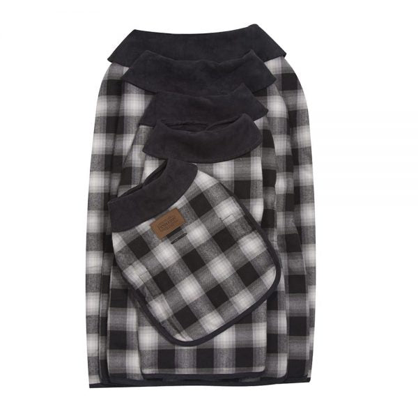 Carolina Pet - Pendleton Charcoal Ombre Plaid Dog Coat