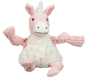 Pearl Unicorn Knottie Plush W/ Pearlescent Hearts On Chest