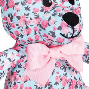 Light Blue | Floral Bear Dog Toy