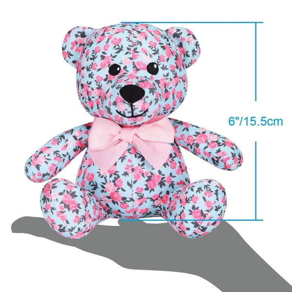 Light Blue | Floral Bear Dog Toy