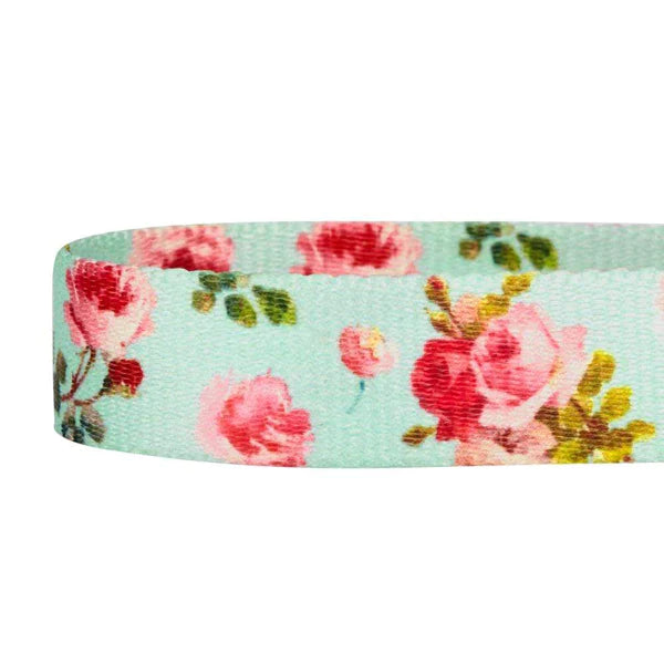 Turquoise | Petal Paws Floral Martingale Safety Training Dog Collar