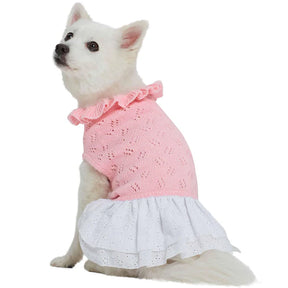 Pink | Dog Sweater Dress