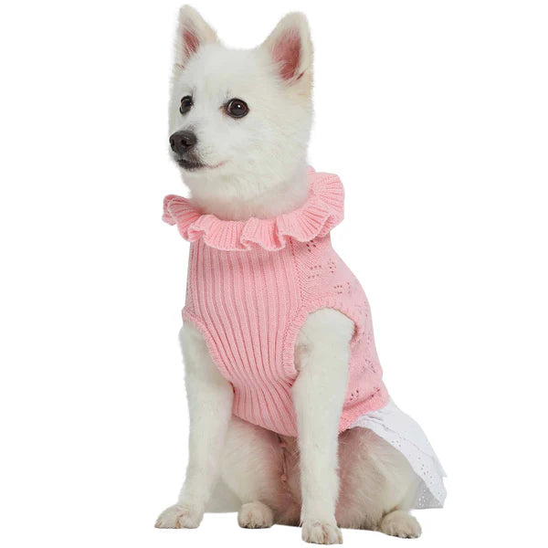 Pink | Dog Sweater Dress