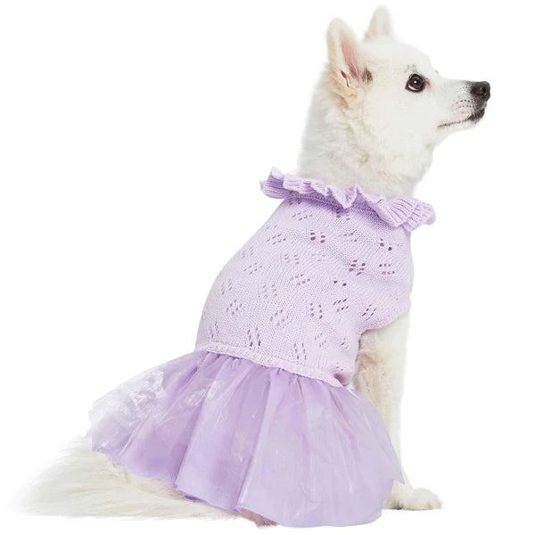 Lavender | Dog Sweater Dress