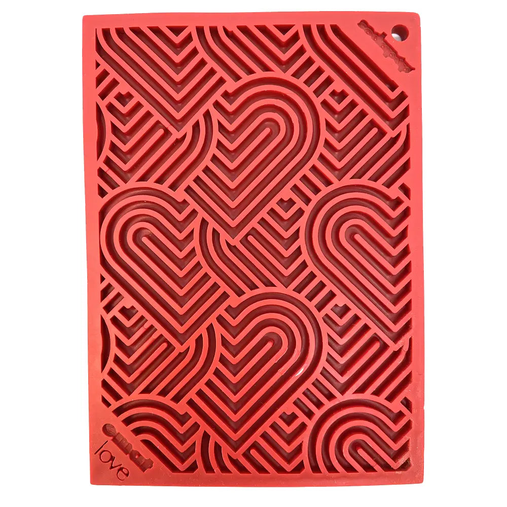 Enrichment Dog Lick Mat - "Love" Heart Design