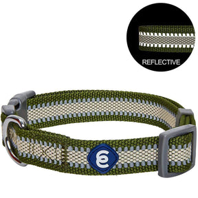 Olive | Back to Basics Reflective Dog Collar