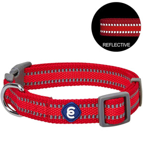 Rogue Red | Back to Basics Reflective Dog Collar