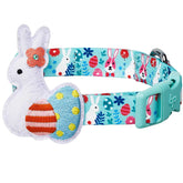 Blue | Easter Bunny and Egg Dog Collar