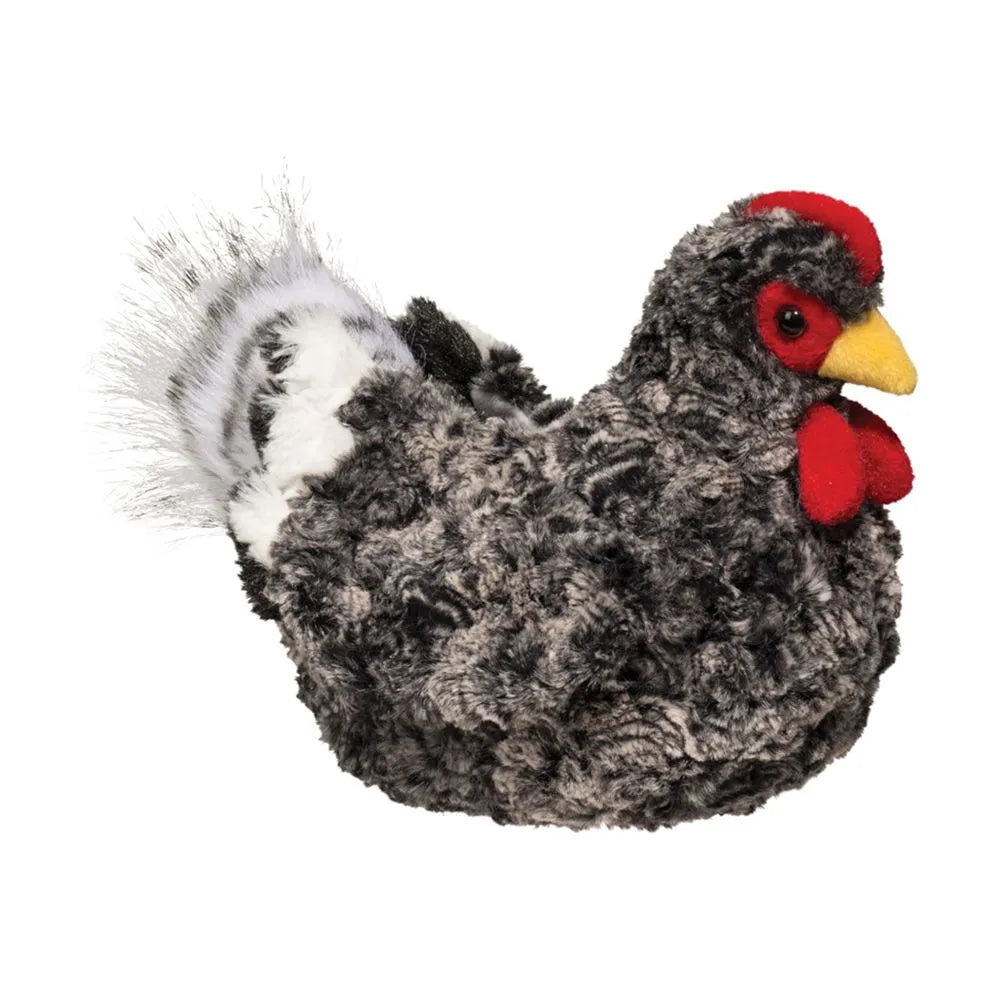 Plush Hen Black & White