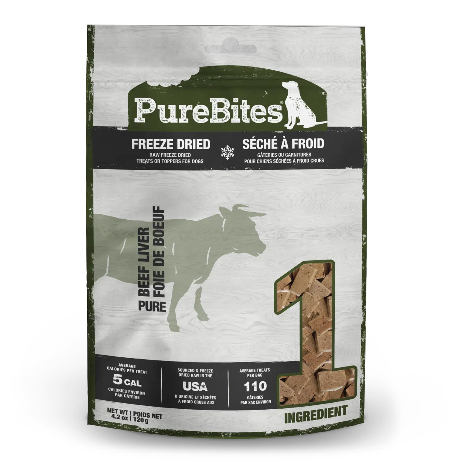 Pure Bites - Beef Liver Freeze Dried Dog Treats 4.2oz