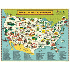 Cavallini & Co. - Puzzle National Parks Map