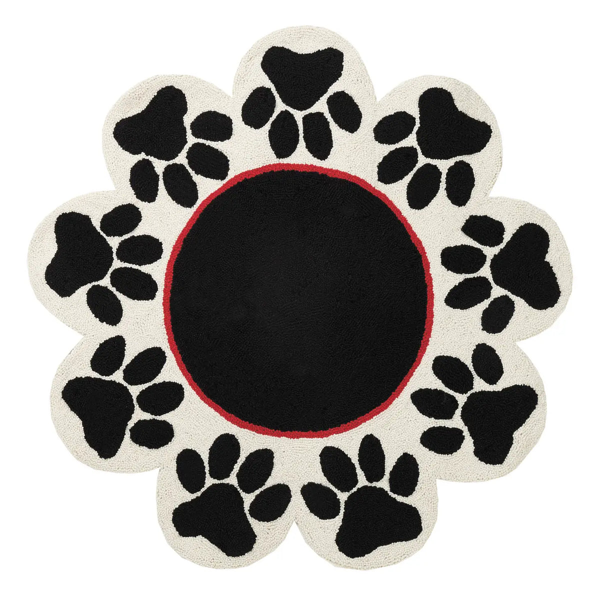 Rug Paw Prints Round Shaped