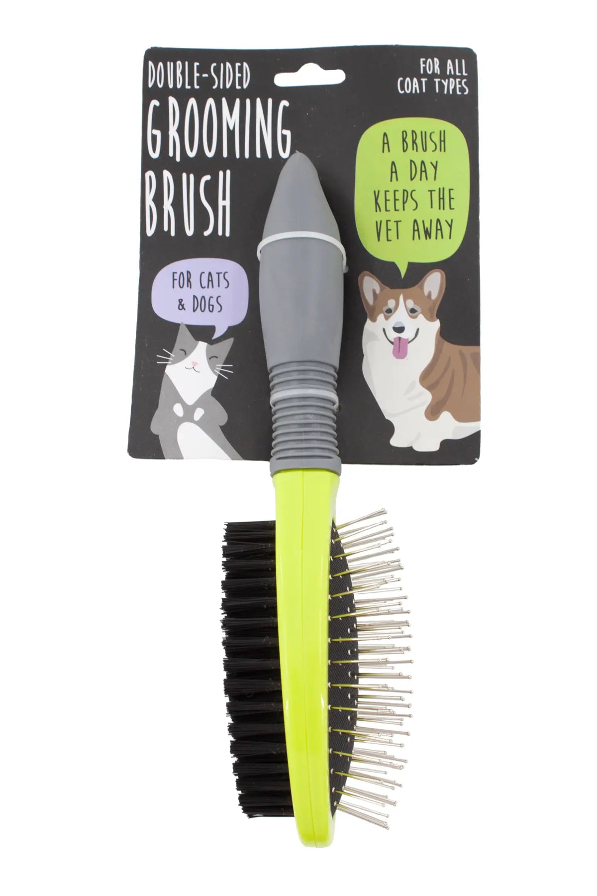 Precious Tails -  Double Sided Pet Grooming Brush