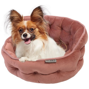 Precious Tails - Cuddler Round Tufted Velvet Pet Bed