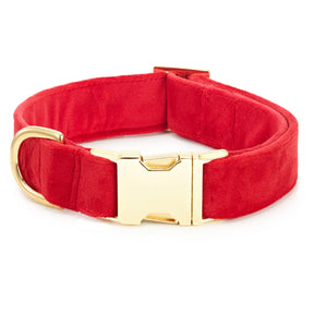 Dog Collar Velvet Cranberry