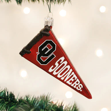 Old World Christmas - OU Pennant Flag Ornament