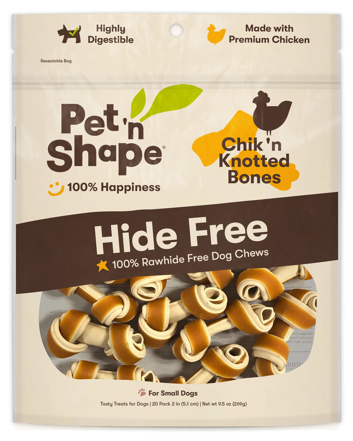 Pet 'n Shape - Hide Free Chick 'n Knotted Bones