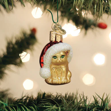 Old World Christmas - Mini Santa's Kitten Ornament