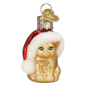 Old World Christmas - Mini Santa's Kitten Ornament