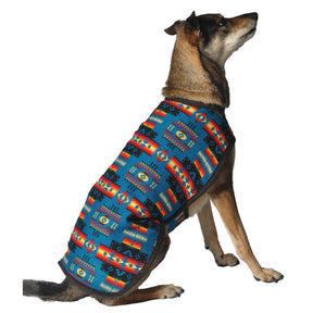 Dog Blanket Coat Southwest Turquoise