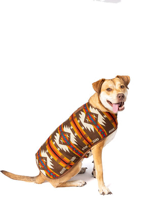 Dog Blanket Coat Southwest Brown