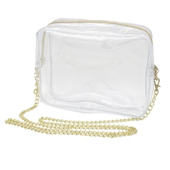 Camera Crossbody - Clear PVC with Gold