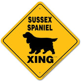 Sussex Spaniel X-ing Sign