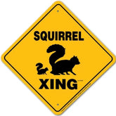 Squirrel X-ing Sign