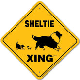 Sheltie X-ing Sign