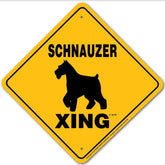 Schnauzer (standard) X-ing Sign