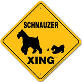 Schnauzer (miniature) X-ing Sign