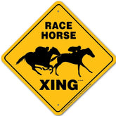 Race Horse X-ing Sign