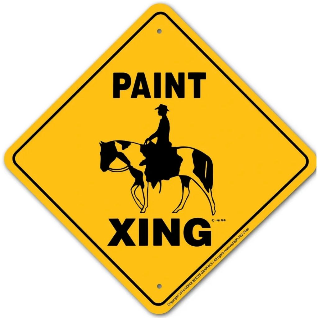 Paint Horse X-ing Sign