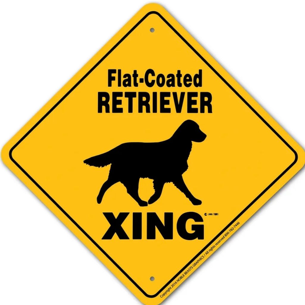 Flat Coated Retriever X-ing Sign