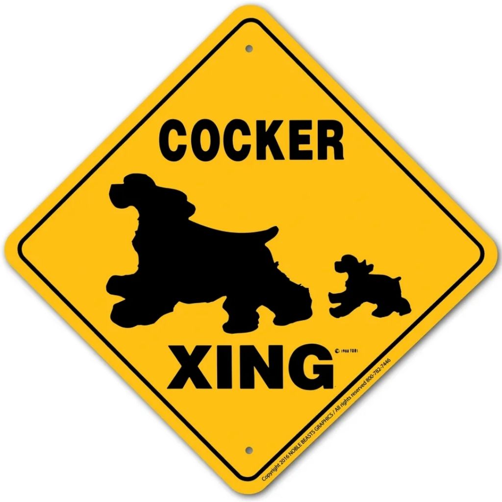 Cocker Spaniel X-ing Sign