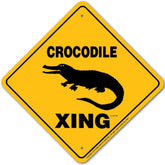 Crocodile X-ing Sign