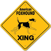 American Foxhound X-ing Sign