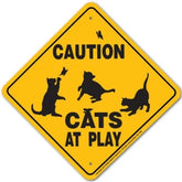 Caution Cats At Play Sign