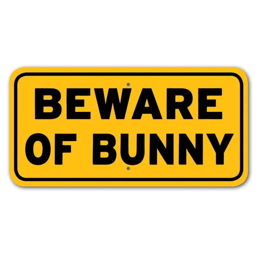 Beware of Bunny Sign