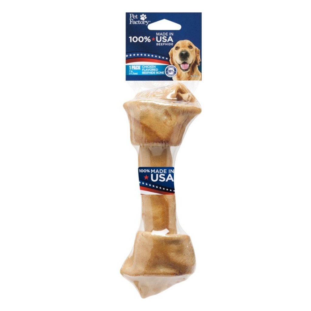 Knotted Bone Rawhide Chicken Flavor